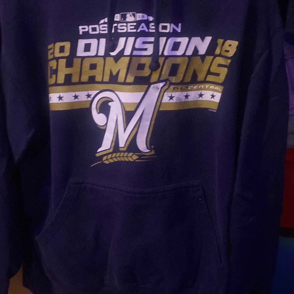 Navy Brewers hoodie